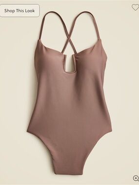 J. Crew Smokey willow wood Mira Swimsuit with classic sculpt